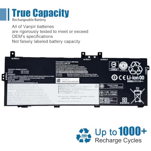 Image of L20C3P71 L20M3P71 Laptop Battery Replacement for Lenovo ThinkPad X13 Yoga G2 2021, G3 2022 Series Notebook L20L3P71 11.52V 57Wh 4950mAh