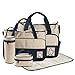 FREESOO Set 5 kits Bolsa de Mama Para Bebe Biberon Bolso Cambiador de Pañales Bolsillo Maternal Bebé para Carro Carrito Biberón Colchoneta Comida Pañal con Gran Capacidad