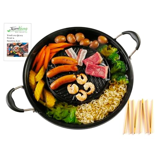 Poêle de camping pour barbecue – Le barbecue thaï original et le hot pot, le barbecue coréen, la casserole mookata thaïlandaise