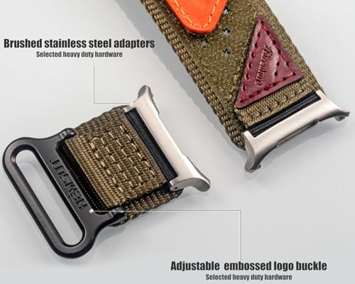 Image of Nylon Watch Band Compatible with Samsung Galaxy Watch Ultra 1 /2. | Millitary Nylon Strap Galaxy Watch Ultra -47mm for Men.