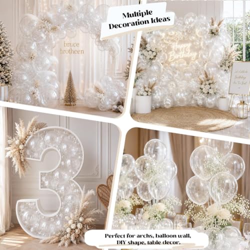 Image of Togvu Clear Balloons, 50Pack 5 Inch Small Mini Transparent Latex Balloons