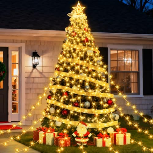 Koytoy Weihnachtsbeleuchtung Außen 350 LED 3,5M x 9...