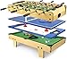 Leomark Multigame Mobile Spieltisch ~ 4 in 1 ~ Tischfußball Billard Hockey Tischtennis 4in1, Multiplayer + LED Band kostenlos