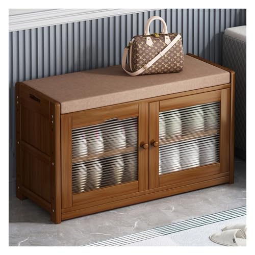 Meuble chaussures moderne banc entrée étagère réglable 70cm