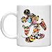Produktbild Fotorahmen Collage Disney Figuren, Motiv Mickey Mouse Outline Shaggy Langflor Hochflor Teppich Funny Tasse mit Aufdruck auf mikrowellengeeignet & spülmaschinenfest 11oz Becher/Tasse