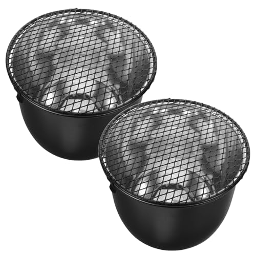 Toyvian Protection Lampe Chauffante pour Volailles et Reptiles, Abat-Jour Anti-brûlure en Filet Résistant, 2 Sets 5,5 Pouces, Couverture Isolante pour Poulailler et Terrarium