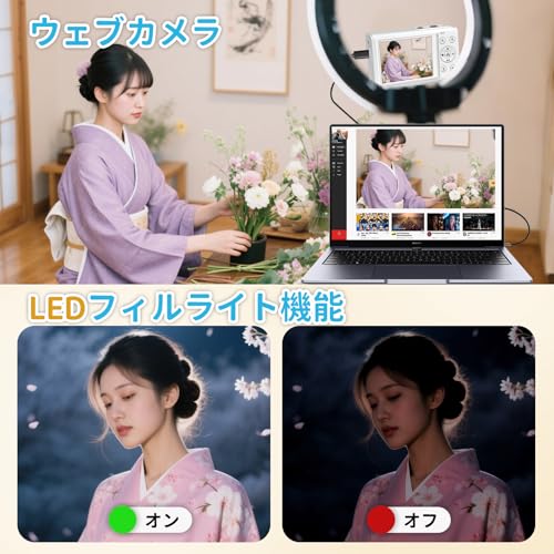 Nicoway(ニコウェイ) デジカメ 5K 80MP WIFI機能 S96 の商品画像 4
