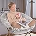 Milliard Saucer Chair for Adults, Teens & Kids, Light Grey, Faux Fur XL Circle Chair for Bedroom, Dorm & Gaming, Foldable Comfy Accent Seat for Small Spaces, Folding Moon/Mushroom/Round Style