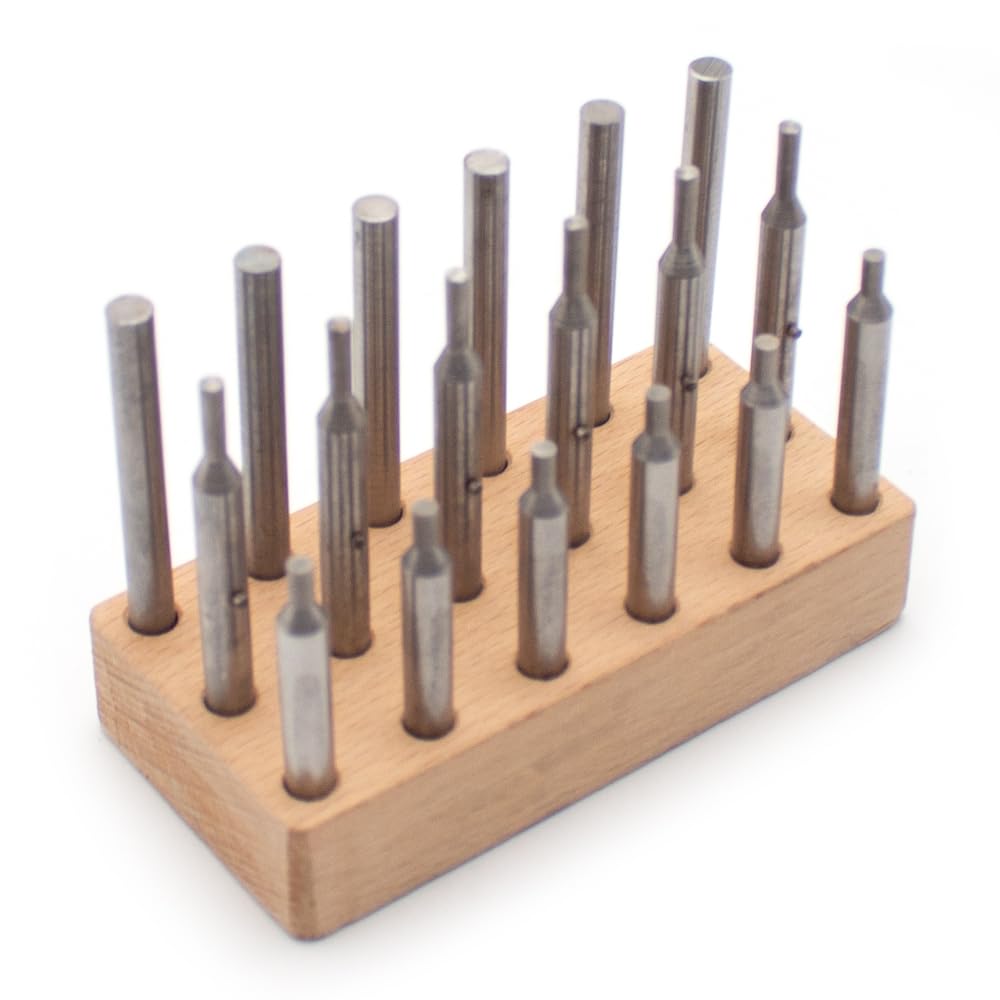 18 Teiliges Edelstein Dopstick Set, Durchmesser 6MM, Edelstein Dop Stick aus Edelstahl mit Aufbewahrungsbox für Steinfacetten Schleifmaschine