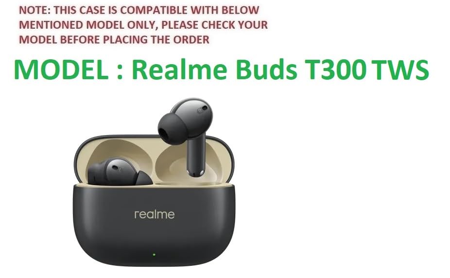 Image of ColorCase Front & Back Soft Silicone 360 Full Protection Case Cover Compatible with Realme Buds T300 TWS /Realme Buds T310 TWS - (Green)