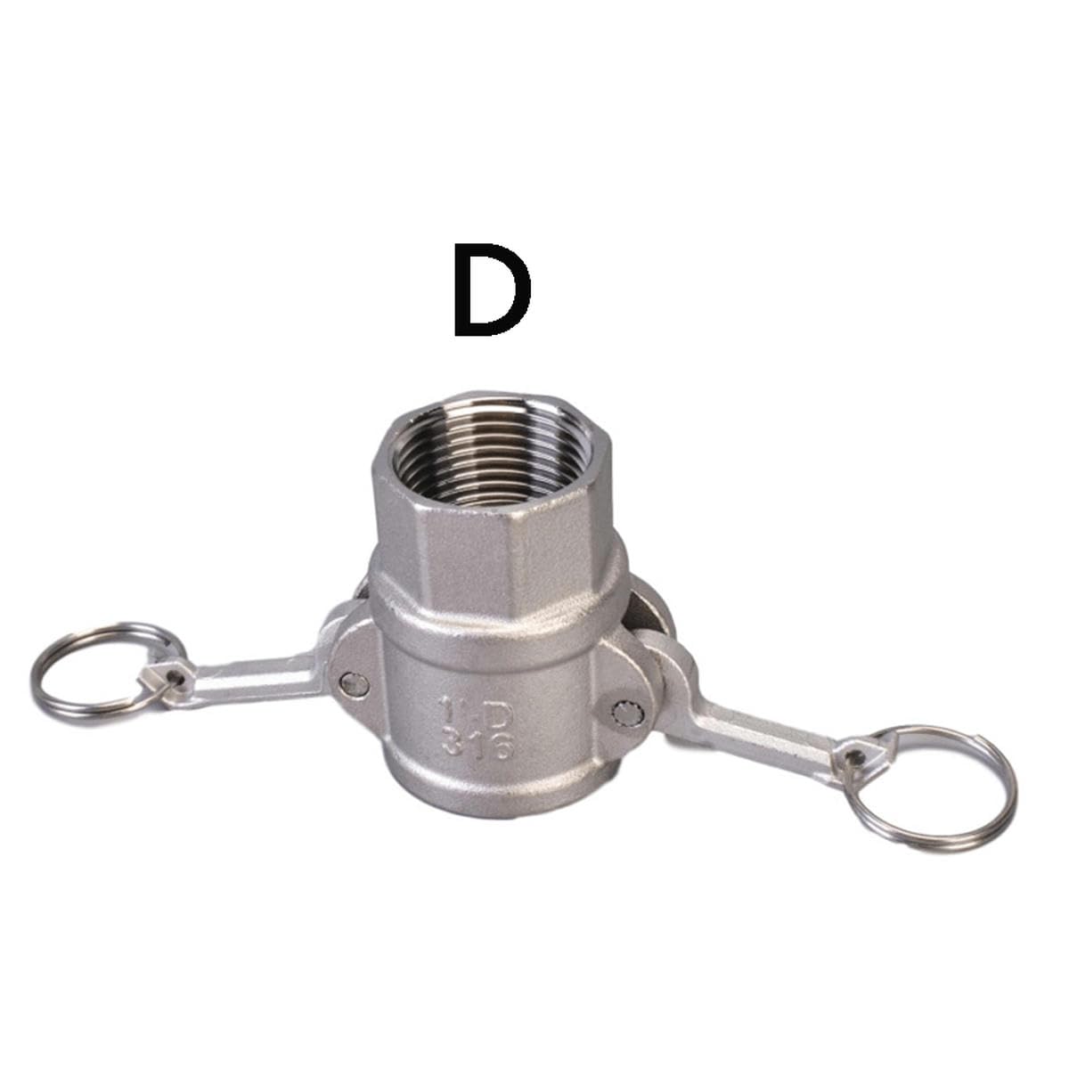 304 316 Edelstahl 1/2 Zoll 3/4 Zoll 1 Zoll 2 Zoll - 4 Zoll Weiblich Männlich Camlock-Anschlussadapter Widerhaken Schnellkupplung für Schlauchpumpe-Typ C-316 Edelstahl-1-1/4 Zoll
