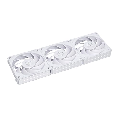 LIAN LI UNI P28120-3W - Ventilador P28 120, paquete triple blanco con controlador de velocidad de ventilador