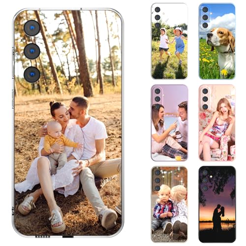 LSXYHQLD Funda Personalizada Compatible con Samsung Galaxy A54 5G, Carcasa Personalizable de Silicona Flexible Anti-Rasguños con Foto, Imagen o Texto, Diseña Tu Propia Funda