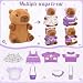Imagen de 10PCS Capybara Peluche con Ropa Accesorios Purpura Peluche Capibara Regalo