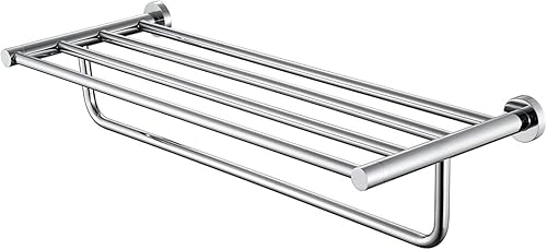 Towel Rack Chrome with Single Towel Bars for Bath Wall, Towel Racks for Bathroom, Bathroom Towel Holder, Bathroom Towel Bar, Wall Towel Racks for