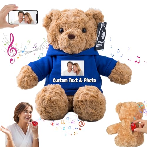 MeterBear Osito de Peluche Personalizado con Grabador de Voz, Teddy Bear Oso de Peluche Personalizado con Texto Foto San Valentín (26cm) MeterBear Osito de Peluche Personalizado con Grabador de Voz, Teddy Bear Oso de Peluche Personalizado con Texto Foto San Valentín (26cm)