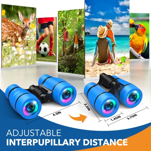 Image of Toys for 3-7 Year Old Boys: LET'S GO! Binoculars for Kids with Bird Watching Manual Easter Birthday Gifts for 4 5 6 7 8 Year Old Boy Girls Outdoor Toy for Kid Ages 5-7 Toddler Camping Telescope