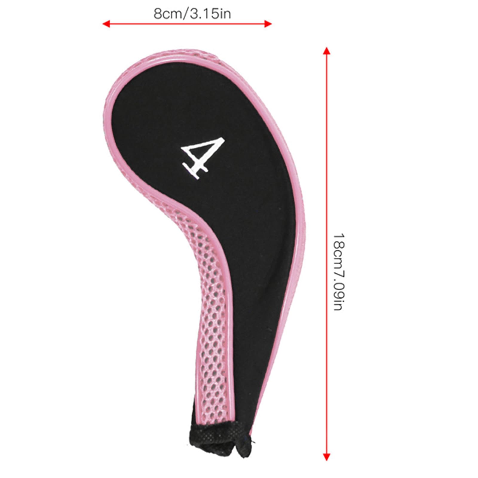 Copritesta in ferro da golf, 10 pezzi Copritesta per mazze da golf in neoprene impermeabile Set per putter Custodia protettiva, Accessori per mazze con Numero(Rosa)