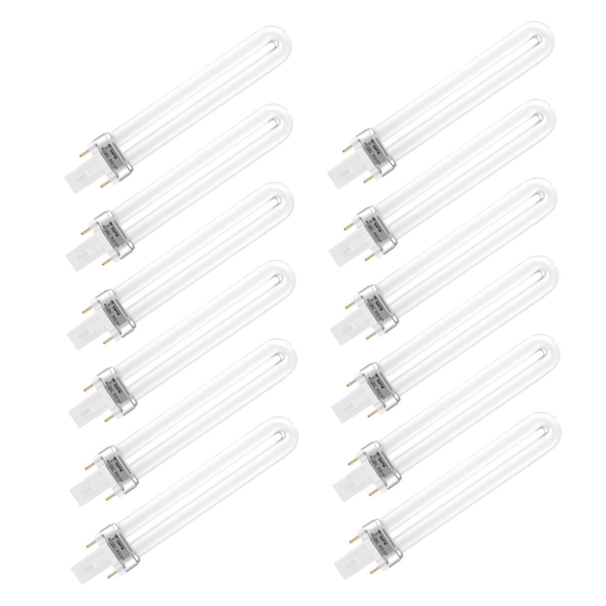 12pezzi Lampadine UV per Unghie da Tubi di Ricambio d Onda Nm per Indurimento Gel Basso Calore Compatibili Diverse Lampade per Unghie