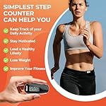 3D Pedometer for Walking, Simple Walking Step Counter with Removable Clip and Strap, USB Rechargeable Step Tracker with Backlight, Accurate Step Counter for Men Women Seniors - Image 4