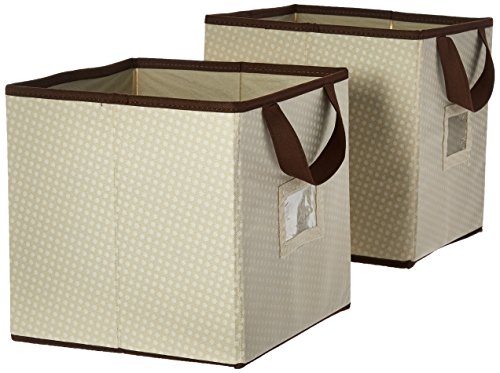 Delta Children 2 Piece Printed Storage Boxes, Beige