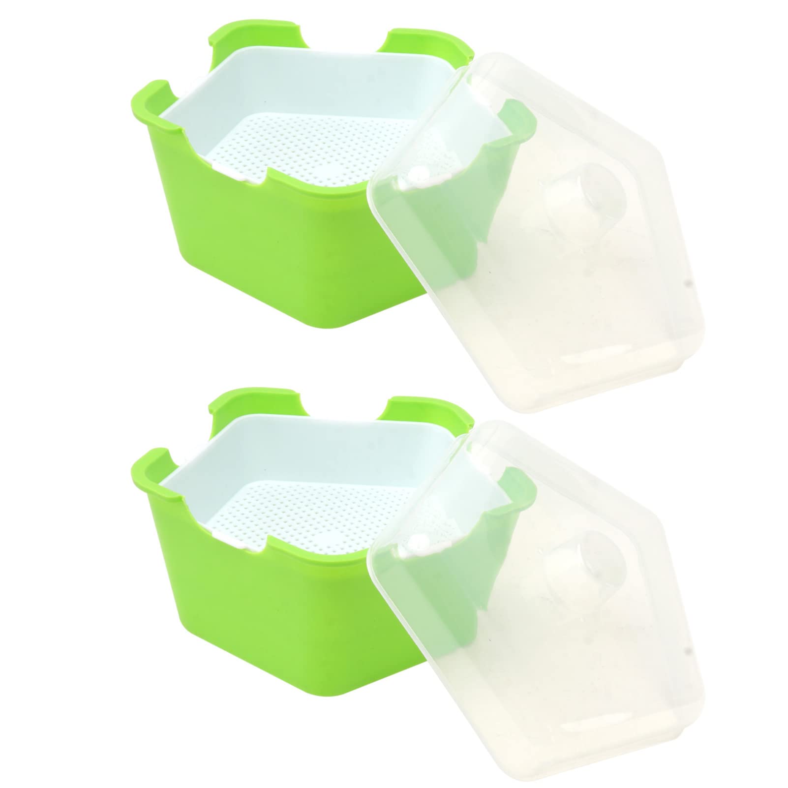 YARNOW 4 Ensembles Plateau De en Boîte Pentagonale Producteur D'agropyre Germer Pot De Pépinière De Germination Plateaux De Germination Kit De Germination PP Brancher Enfant Plante