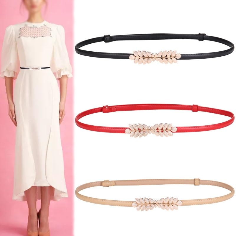 Waistband With Dress Decoration Sweater Shirt Waist Cinched Cowhide Belt Waist Chain For Women(white-Dinosaur Doodle4)3