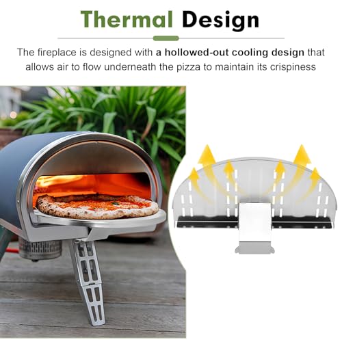 Image of Oven Shelf Compatible with Gozney roccbox Pizza Oven，Provides Space for Easy Removal, Insertion and Rotation of Pizzas and is Made of 304 Stainless Steel with Ventilation Holes