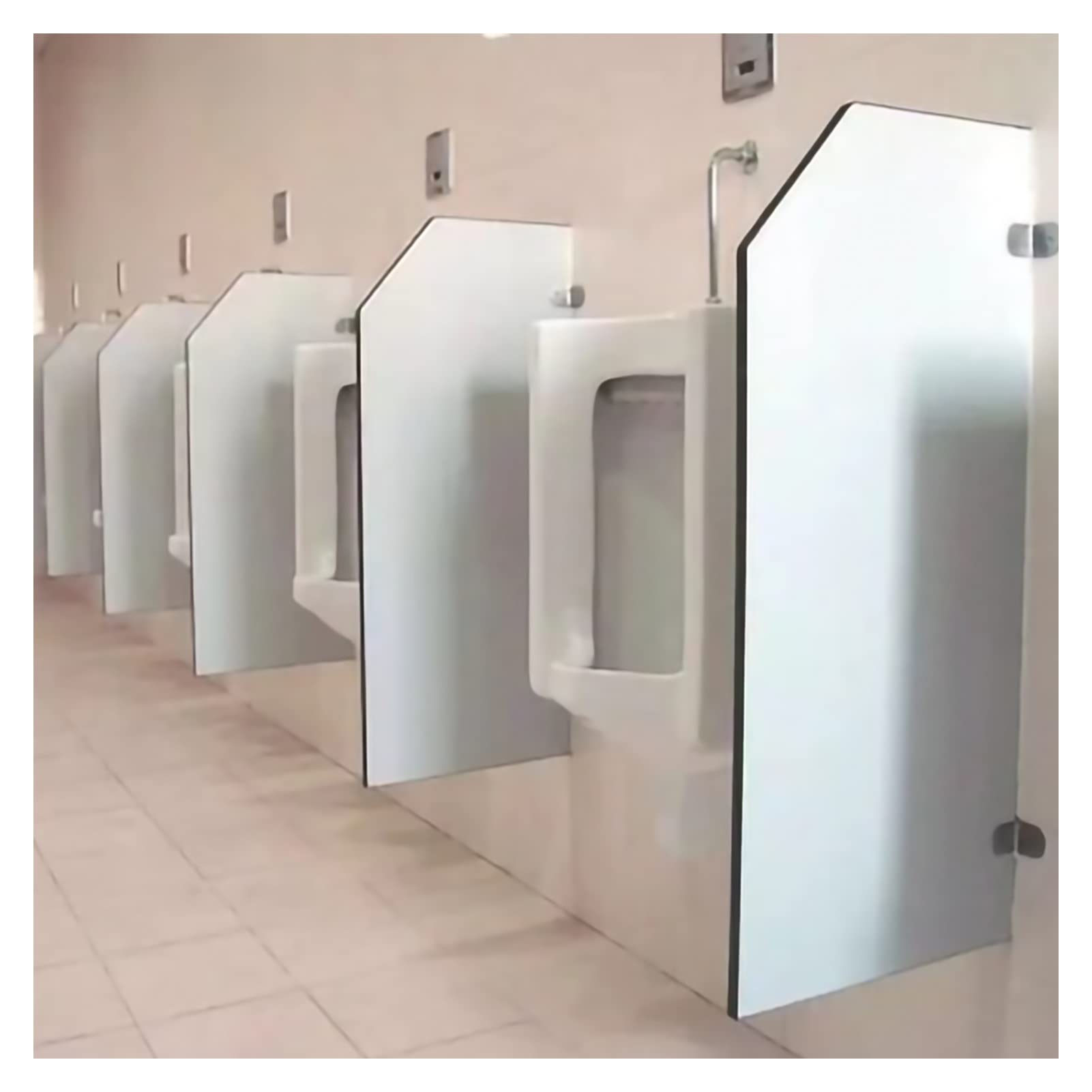 Mampara de privacidad para orinal de pared en baños públicos y centros comerciales