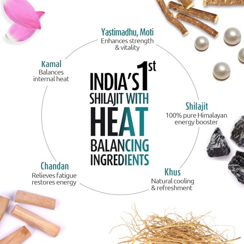 Image of Zandu Shilajit Cool Rush Caps 60N: The 1st Ever Himalayan Shilajit with heat balancing ingredients | All Season Energy | Boost Strength & Stamina | Rich in fulvic acid