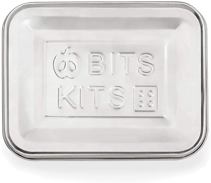 Bits Kits Stainless Steel Bento Box Lunch and Snack Container for Kids and Adults, 1 Compartment, 3 Cup Capacity, Color-Silver