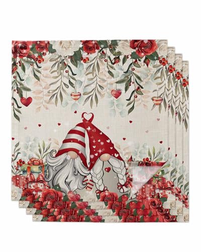 Servilletas de tela lavables juego x4 20x20 pulg miniatura 1