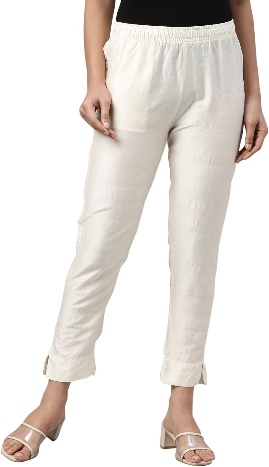 GO COLORSWomen's Regular Fit Mid Rise Pants