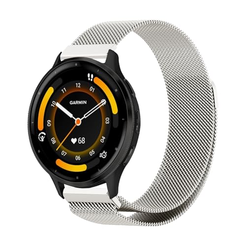 バンド 22mm For Garmin Venu 3/2/Vivoactive 4/Forerunner 265/Redmi Watch 5 Lite/Active/Xiaomi Watch S3 対応 交換バンド ステンレス製 マグネット ベルト 調節可