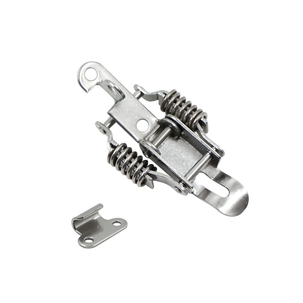 Pack of 4 Stainless Steel Lever Lock Cap Lock Box Lock with Locking Hole - Image 4