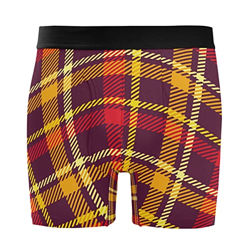 Calzoncillos para hombre ultrasuaves y elásticos bóxer cómodos con cuadros retro Vnurnrn