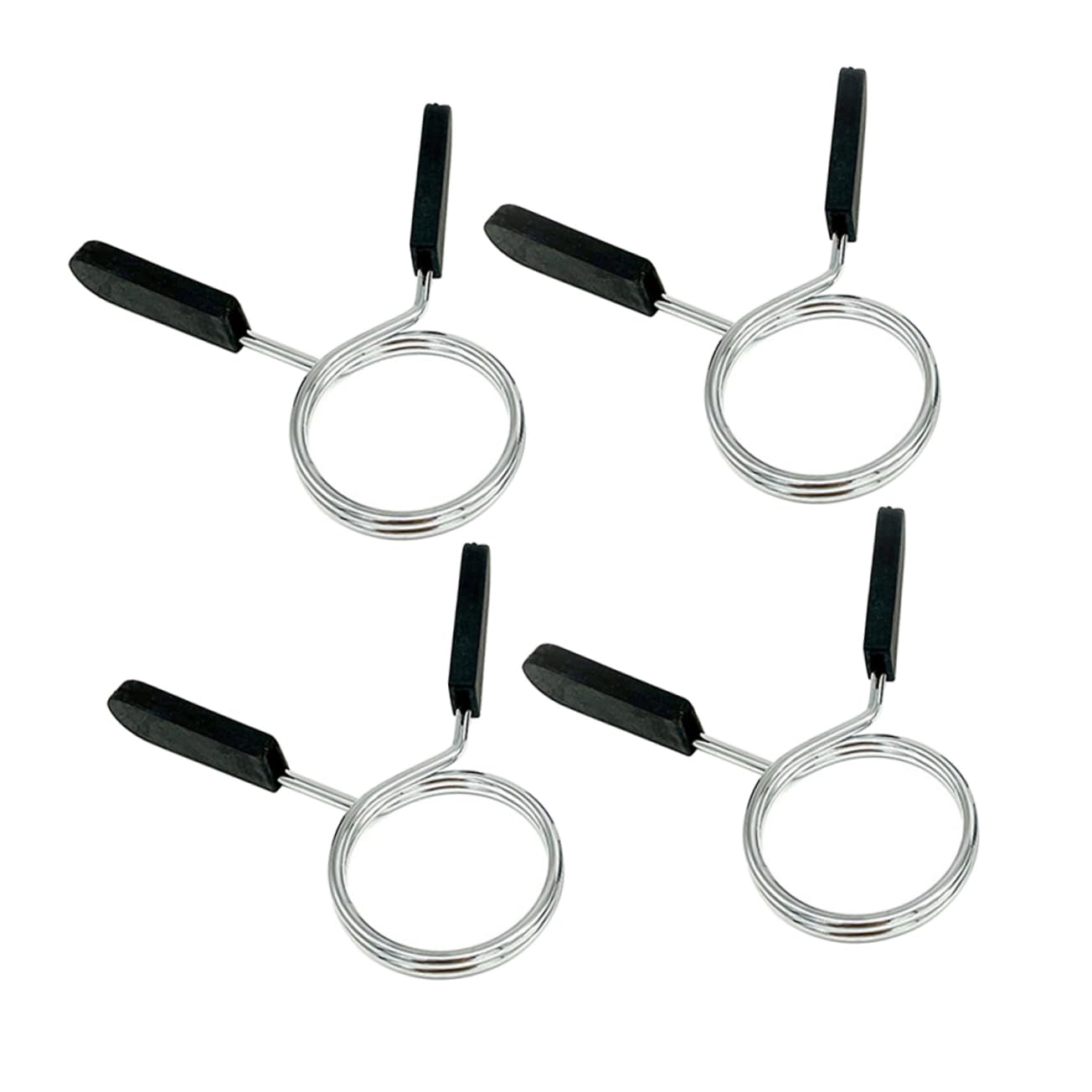 Mikikit 5pcs Barbell Clips Dumbbell Bar Buckle Professional Barbell Clamps Wear-Resistant Weight Clips Solid Steel Lock Design for Gym