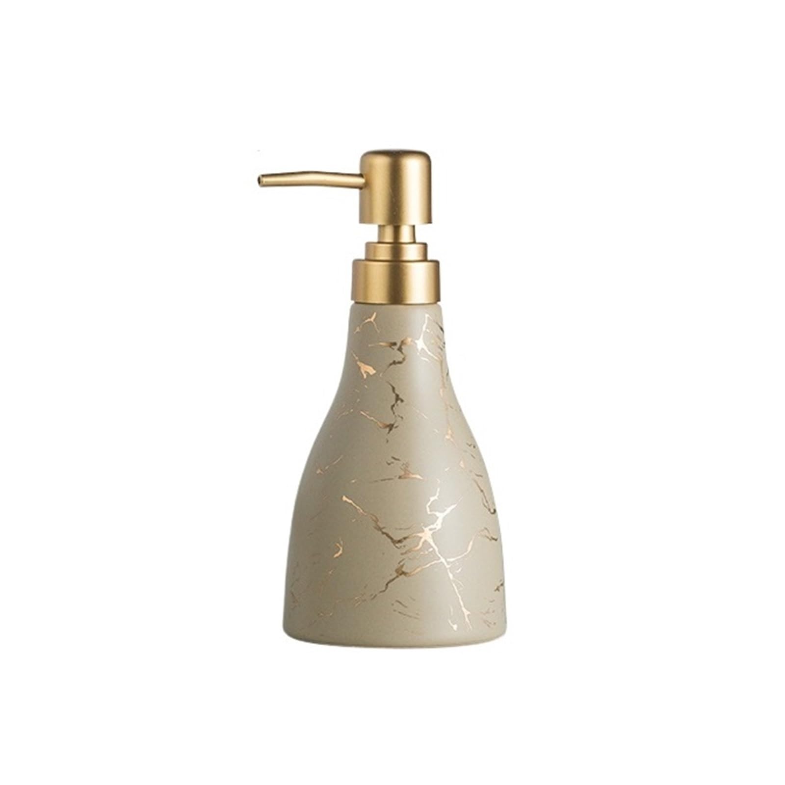 Cyairong-22 Bruin Soap Dispenser Ceramic Soap Dispenser Hotel Club Bathroom Lotion Press Pump Bottle(Bruin)
