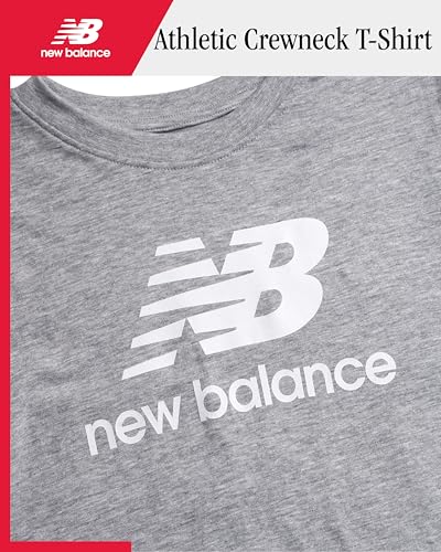 New Balance Boys T Shirts - Short Sleeve Cotton Crewneck Graphic Tees, Athletic Logo Shirts for Boys (Sizes: 8-20)2