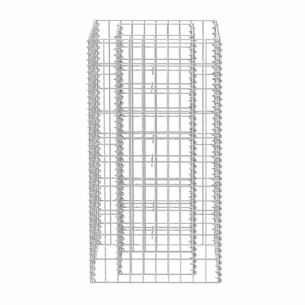 Gabionen-Hochbeet Stahl 50×50×100 cm, Verzinkter Drahtkorb Steinkorb für Garten, Stabiles Maschengitter aus Stahl für Blumenbeet, Rostfrei und Langlebig, Ideal als Begrenzung