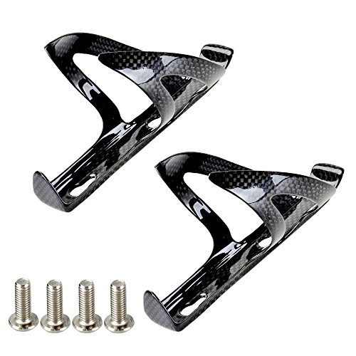 Emgreat Carbon Fiber Lightweight Bicycle Water Bottle Cage - Pack of 2