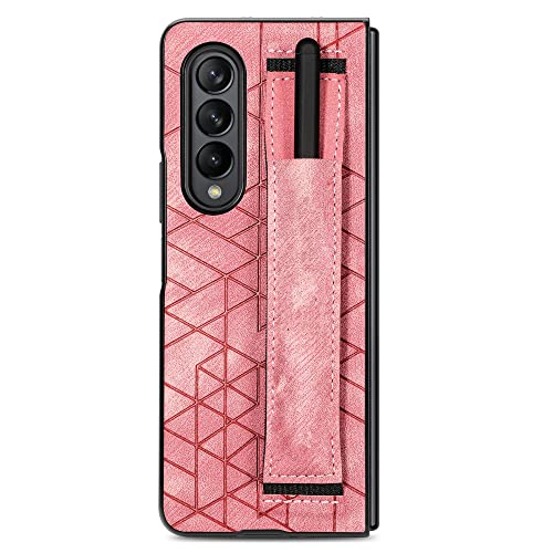 Coque Samsung Galaxy Z Fold 4 antichoc pliable rose à sangle