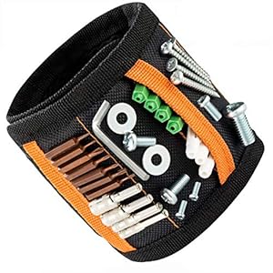 JIANYI Magnetic Wristband with 15 Strong Magnets for Holding Screws, Nails, Drill Bits, Bolts, Tools – Best Unique Gift…