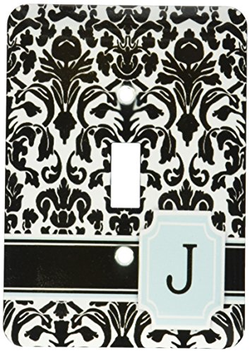 Interrupteur personnalisé monogramme J menthe et chic