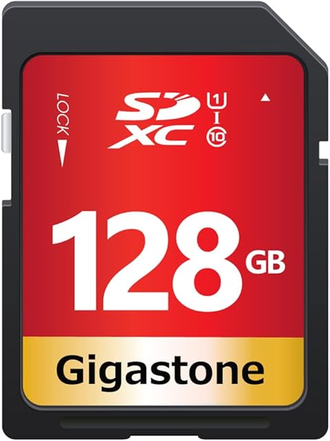 Gigastone 128GB SD Card UHS-I U1 Class 10 SDXC Memory Card High Speed Full HD Video Canon Nikon Sony Pentax Kodak Olympus Panasonic Digital Camera