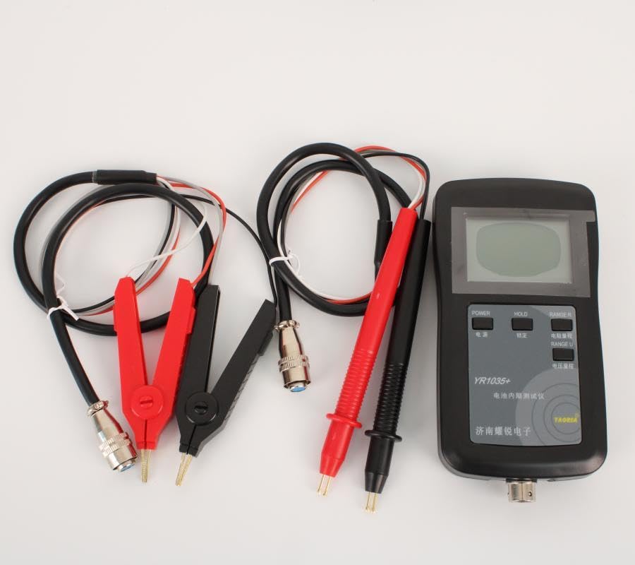 YR1035+ Digital Battery Internal Resistance Tester, LCD Display, Four-Wire Testing System with...
