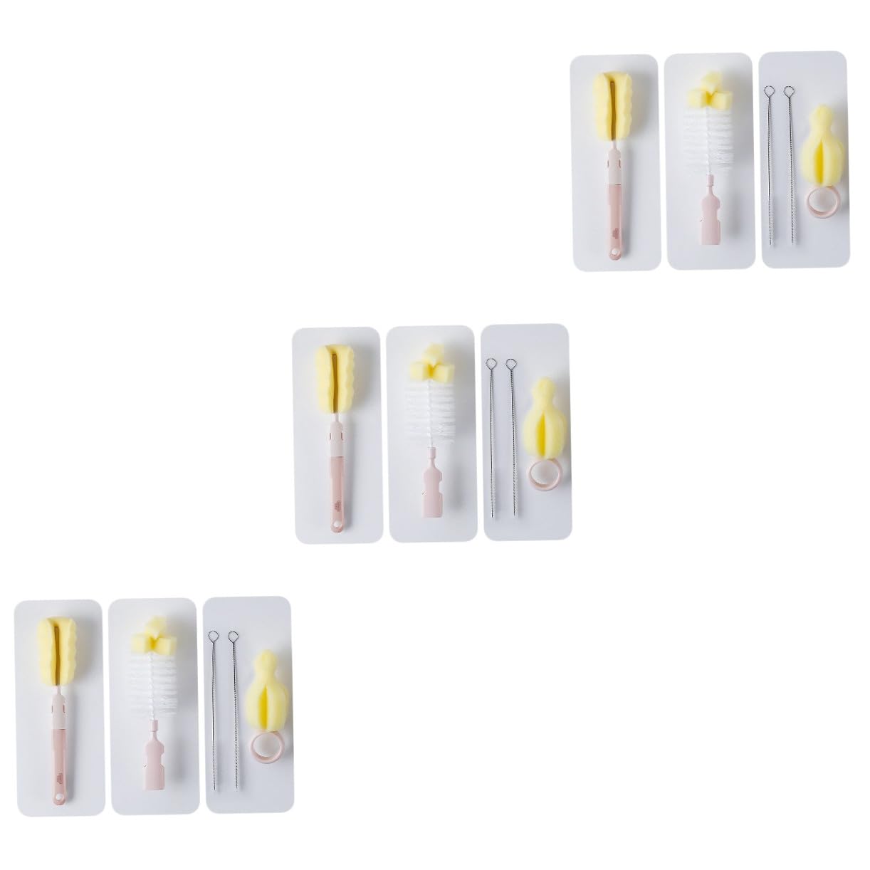 FRCOLOR 3sets Spazzole Per e Pannolini Per Bottiglie e Pannolini Facile Usare Compatibile Ppsu