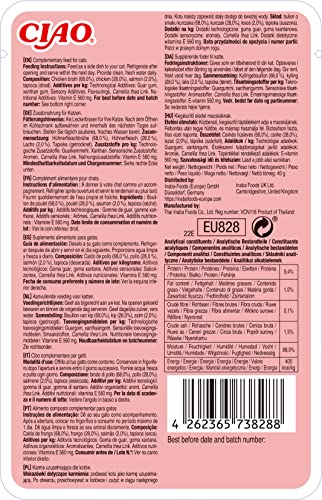 INABA Ciao Broth Katzenfutter Nass 88% Feuchtigkeit und Vitamin E, Premium Katzensuppe mit Huhn & Lachs 40 g (2er Pack)… – Ansicht 6