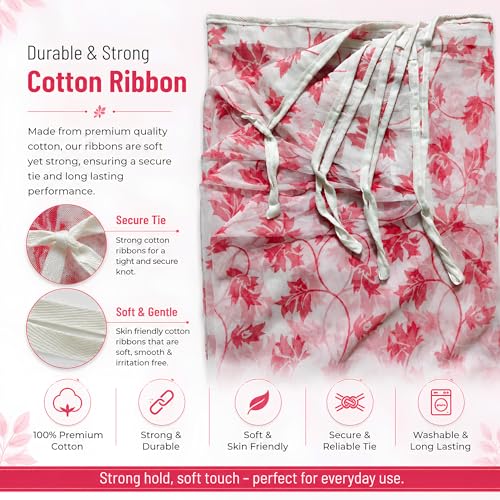Image of Mosquito Net for King Size Bed & Double Bed, 6x7 Ft, Wall Hanging Machhardani, No Frame Required, Floral Vine Pattern, Premium Poly-Cotton Fabric, Breathable Mesh Ideal for AC Rooms (Rose Vine Pink)