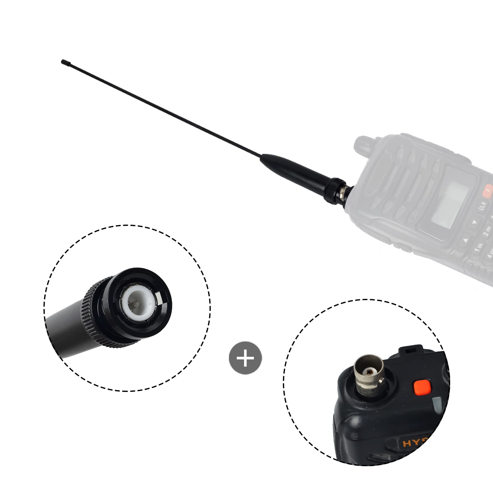 Amazon | 144/430MHz帯対応 フレキシブル 無線アンテナ BNC型